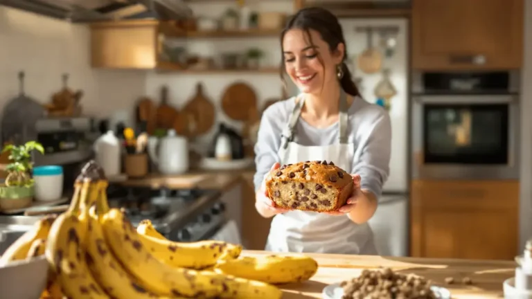Dit goudbruine smeuïge cakeje verandert overrijpe bananen in een vaak vergeten smakelijk tussendoortje