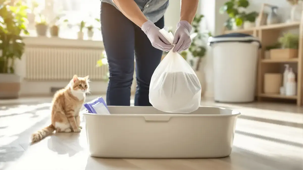 Het weggooien van de kattenbakvulling is een veelgemaakte fout die desastreuze gevolgen kan hebben