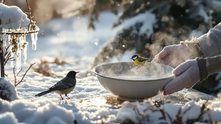 Deskundigen zijn stellig: vogels deze winter lauw water geven is geen eenvoudig gebaar, het kan hun leven redden en ernstige ziekten voorkomen